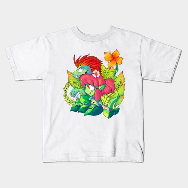 Raptor Girl Kids T-Shirt by Yukipyro